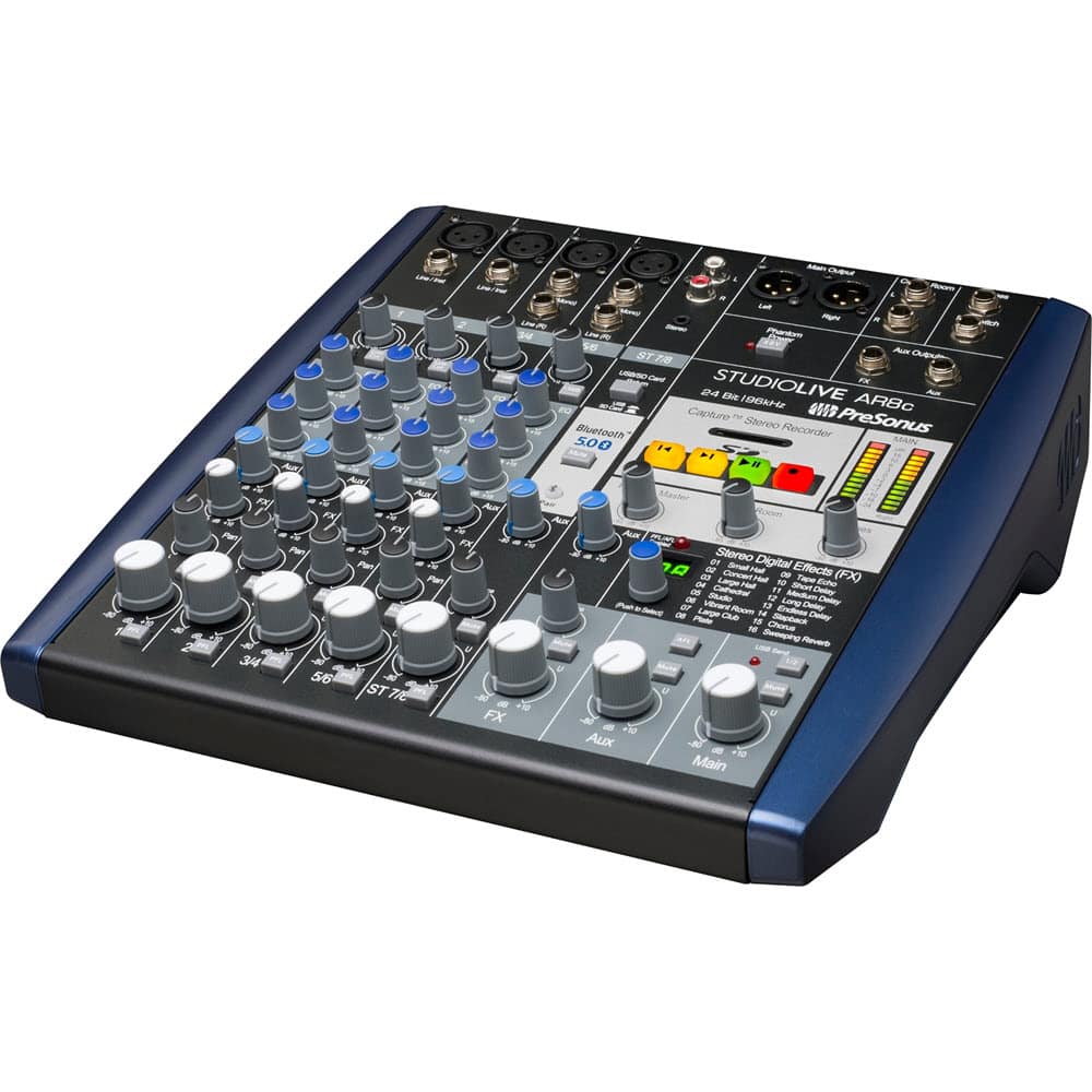 PreSonus StudioLive AR8c Hybrid Mixer.