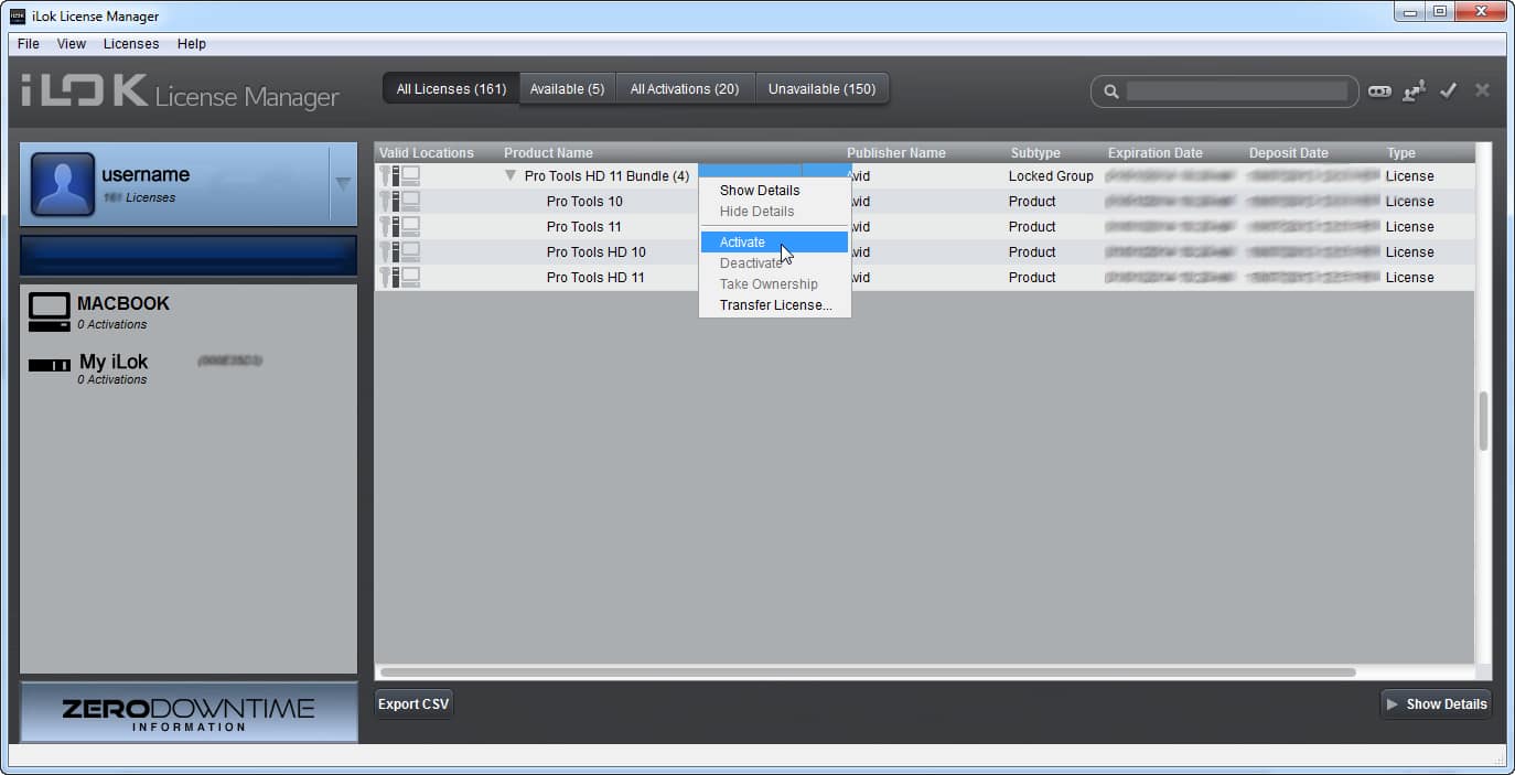 iLok license manager