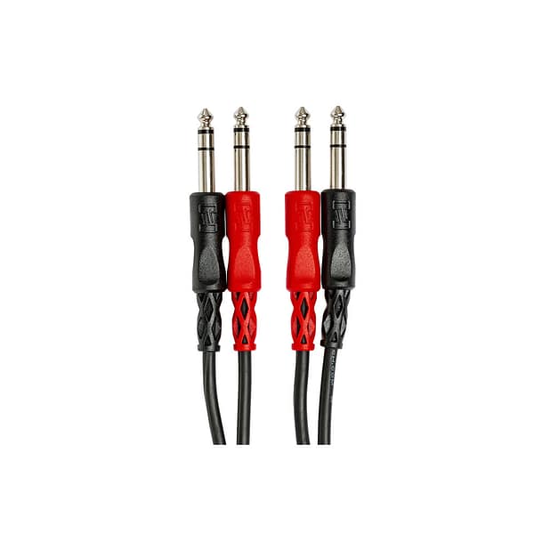 Hosa CS200 dual TRS patch cables - connectors