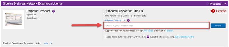 Sibelius upgrade and support renewal