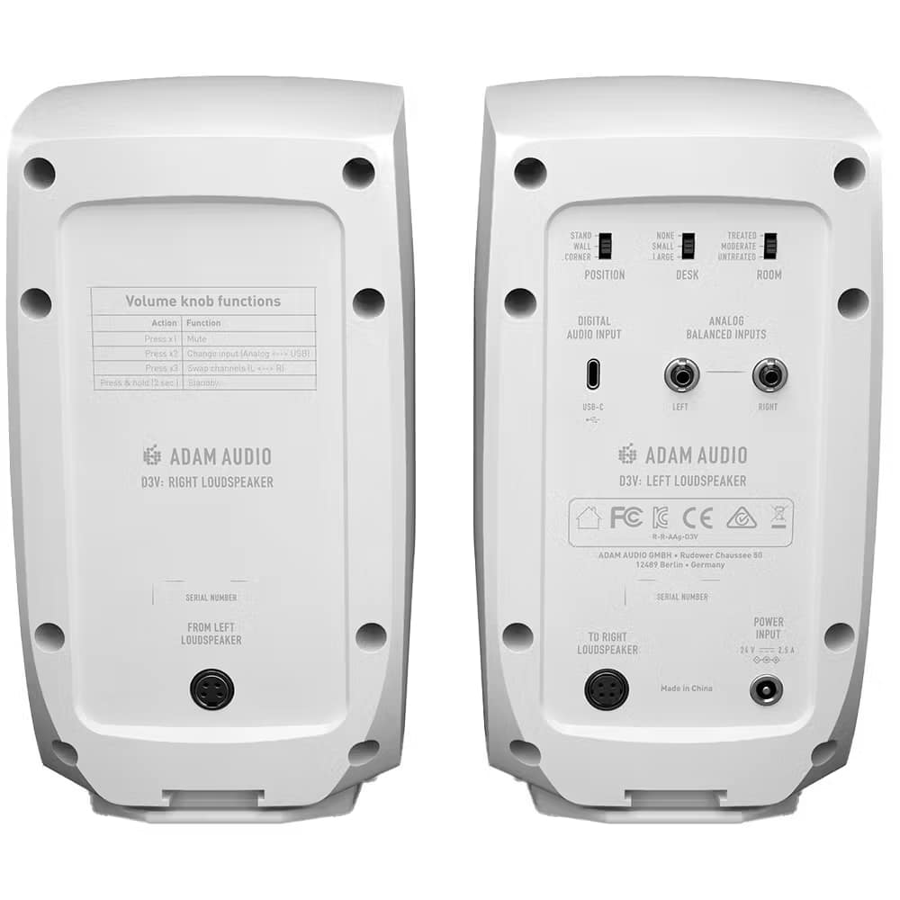 Adam Audio D3V Monitor System (White)