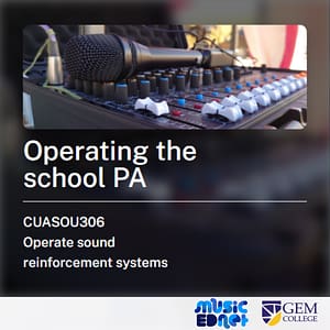 Short Course: Operating the School PA