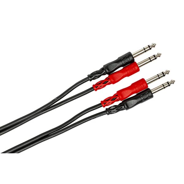 Hosa CS200 dual TRS patch cables - angle