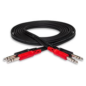 Hosa CS200 dual TRS patch cables